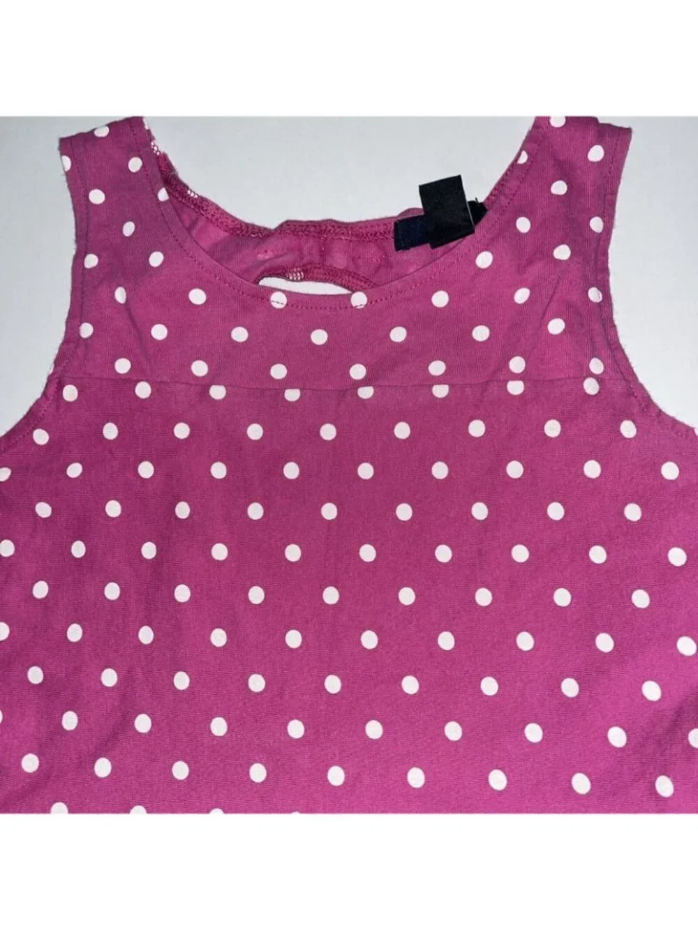 Gap Kids Pink Polka Dot Tank Top Dress Size Large Bow